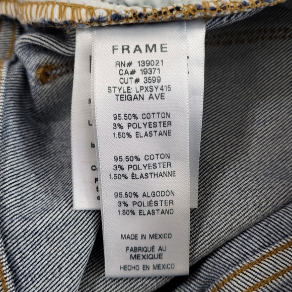 FRAME Le Pixie Sylvie Slender Straight Jeans in Teigan Ave 27 - Picture 6 of 6